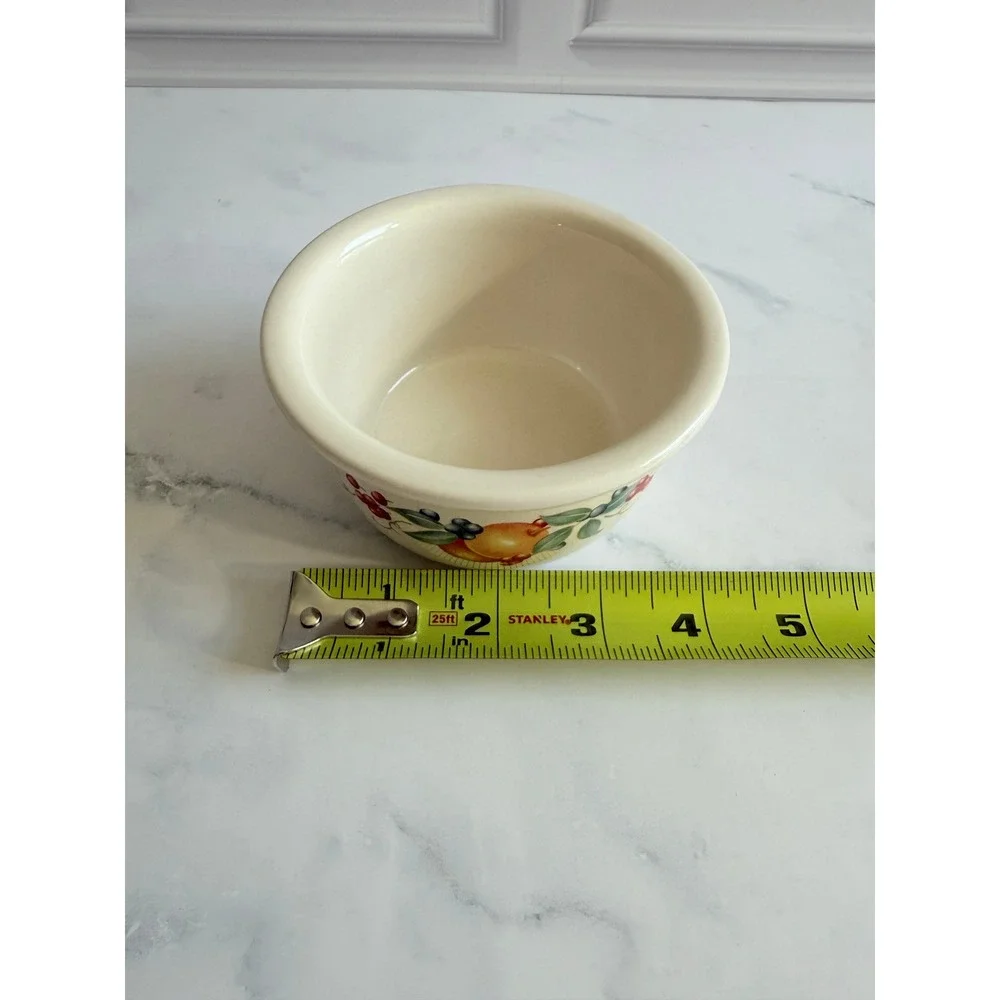 VTG 1980s Set of 3 Corelle Corningware Abundance Ramekins 4 1/4
